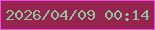 文字の大きさ：2、枠の色：f048e6、背景の色：96244e、文字の色：89c6a0 無料ブログパーツのブログ時計