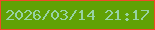 文字の大きさ：3、枠の色：f04928、背景の色：60a105、文字の色：97d2a3 無料ブログパーツのブログ時計