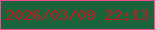 文字の大きさ：2、枠の色：f04c95、背景の色：1b633a、文字の色：be1d21 無料ブログパーツのブログ時計
