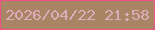 文字の大きさ：4、枠の色：f05088、背景の色：a98465、文字の色：deacba 無料ブログパーツのブログ時計
