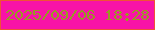 文字の大きさ：5、枠の色：f05235、背景の色：f813a7、文字の色：969a22 無料ブログパーツのブログ時計