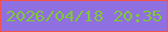 文字の大きさ：3、枠の色：f05451、背景の色：8f70e0、文字の色：82c539 無料ブログパーツのブログ時計