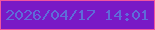 文字の大きさ：4、枠の色：f0559f、背景の色：7919c6、文字の色：5f6bd9 無料ブログパーツのブログ時計