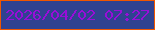 文字の大きさ：3、枠の色：f05600、背景の色：304290、文字の色：980ed8 無料ブログパーツのブログ時計