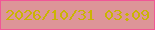 文字の大きさ：1、枠の色：f05796、背景の色：dd9598、文字の色：cab403 無料ブログパーツのブログ時計