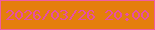 文字の大きさ：4、枠の色：f05ca2、背景の色：e57e0d、文字の色：e74ea5 無料ブログパーツのブログ時計