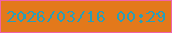 文字の大きさ：1、枠の色：f062ab、背景の色：e3791b、文字の色：2a9eb8 無料ブログパーツのブログ時計