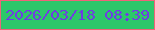 文字の大きさ：1、枠の色：f0637a、背景の色：2dc76a、文字の色：703ce3 無料ブログパーツのブログ時計
