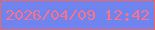 文字の大きさ：5、枠の色：f06660、背景の色：6f84ef、文字の色：fe7188 無料ブログパーツのブログ時計