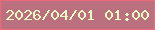 文字の大きさ：2、枠の色：f06778、背景の色：bb7080、文字の色：eafbc1 無料ブログパーツのブログ時計