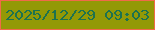 文字の大きさ：3、枠の色：f06a49、背景の色：939906、文字の色：1d724f 無料ブログパーツのブログ時計