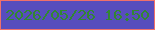 文字の大きさ：3、枠の色：f0706a、背景の色：574dbd、文字の色：328732 無料ブログパーツのブログ時計