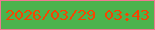 文字の大きさ：4、枠の色：f07892、背景の色：4cb34d、文字の色：f44502 無料ブログパーツのブログ時計