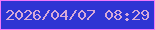 文字の大きさ：4、枠の色：f078fa、背景の色：2e34d3、文字の色：d6a9d9 無料ブログパーツのブログ時計