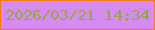文字の大きさ：2、枠の色：f0791b、背景の色：d58bf2、文字の色：98a540 無料ブログパーツのブログ時計