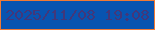 文字の大きさ：3、枠の色：f07a35、背景の色：0854b0、文字の色：42377a 無料ブログパーツのブログ時計