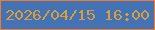 文字の大きさ：4、枠の色：f07b2b、背景の色：4473b5、文字の色：d89d3c 無料ブログパーツのブログ時計