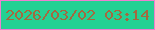 文字の大きさ：1、枠の色：f07fd0、背景の色：24d193、文字の色：a3693f 無料ブログパーツのブログ時計