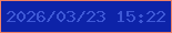 文字の大きさ：3、枠の色：f08064、背景の色：0d23a8、文字の色：3e58d6 無料ブログパーツのブログ時計