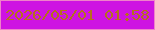 文字の大きさ：1、枠の色：f081ca、背景の色：ce13e2、文字の色：b56f1c 無料ブログパーツのブログ時計