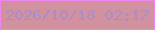 文字の大きさ：5、枠の色：f084f0、背景の色：d1919f、文字の色：aa8cc9 無料ブログパーツのブログ時計