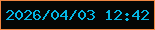 文字の大きさ：2、枠の色：f08642、背景の色：050605、文字の色：03b7e5 無料ブログパーツのブログ時計