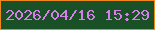 文字の大きさ：5、枠の色：f0871b、背景の色：195025、文字の色：d77fe9 無料ブログパーツのブログ時計