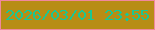文字の大きさ：2、枠の色：f0889e、背景の色：b78d15、文字の色：19c794 無料ブログパーツのブログ時計