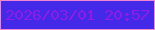 文字の大きさ：5、枠の色：f089d1、背景の色：4529e9、文字の色：911ae7 無料ブログパーツのブログ時計