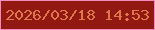 文字の大きさ：1、枠の色：f08cbe、背景の色：921912、文字の色：df774c 無料ブログパーツのブログ時計