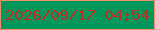 文字の大きさ：3、枠の色：f0926b、背景の色：00975c、文字の色：b73021 無料ブログパーツのブログ時計