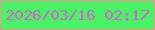 文字の大きさ：3、枠の色：f09292、背景の色：48f365、文字の色：d166c9 無料ブログパーツのブログ時計