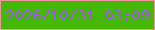 文字の大きさ：5、枠の色：f0929f、背景の色：45b901、文字の色：a253f9 無料ブログパーツのブログ時計