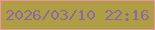 文字の大きさ：3、枠の色：f092a5、背景の色：ae9f43、文字の色：9165a5 無料ブログパーツのブログ時計