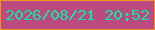 文字の大きさ：2、枠の色：f09522、背景の色：bb4a81、文字の色：12e7a2 無料ブログパーツのブログ時計