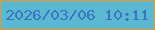 文字の大きさ：1、枠の色：f09625、背景の色：5ab8d1、文字の色：3b74c2 無料ブログパーツのブログ時計