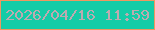 文字の大きさ：2、枠の色：f09760、背景の色：14cca7、文字の色：beaab0 無料ブログパーツのブログ時計