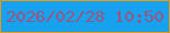 文字の大きさ：1、枠の色：f0980d、背景の色：17a2f0、文字の色：99557f 無料ブログパーツのブログ時計