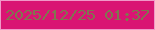 文字の大きさ：2、枠の色：f099c8、背景の色：d91573、文字の色：80764f 無料ブログパーツのブログ時計