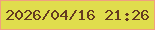 文字の大きさ：5、枠の色：f0a07f、背景の色：e0dd4d、文字の色：653a20 無料ブログパーツのブログ時計