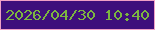 文字の大きさ：4、枠の色：f0a0c6、背景の色：3e0f7c、文字の色：7cb540 無料ブログパーツのブログ時計