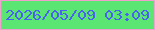 文字の大きさ：1、枠の色：f0a0cc、背景の色：5be572、文字の色：4864ee 無料ブログパーツのブログ時計