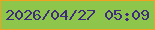 文字の大きさ：4、枠の色：f0a11f、背景の色：8ec54b、文字の色：3e2d7e 無料ブログパーツのブログ時計