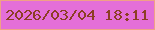 文字の大きさ：3、枠の色：f0a186、背景の色：e46fd8、文字の色：8c3e24 無料ブログパーツのブログ時計
