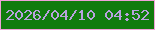 文字の大きさ：5、枠の色：f0a2d8、背景の色：117c0d、文字の色：b9a2de 無料ブログパーツのブログ時計