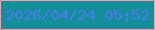 文字の大きさ：3、枠の色：f0a3af、背景の色：138f99、文字の色：507af3 無料ブログパーツのブログ時計