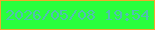 文字の大きさ：5、枠の色：f0a92c、背景の色：29ff3d、文字の色：52bfb2 無料ブログパーツのブログ時計