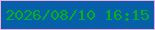 文字の大きさ：2、枠の色：f0a9e9、背景の色：065fa9、文字の色：00b221 無料ブログパーツのブログ時計