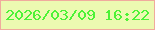 文字の大きさ：5、枠の色：f0aa9d、背景の色：ecf9b1、文字の色：4df237 無料ブログパーツのブログ時計