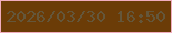文字の大きさ：2、枠の色：f0acbd、背景の色：6b3c07、文字の色：64563a 無料ブログパーツのブログ時計